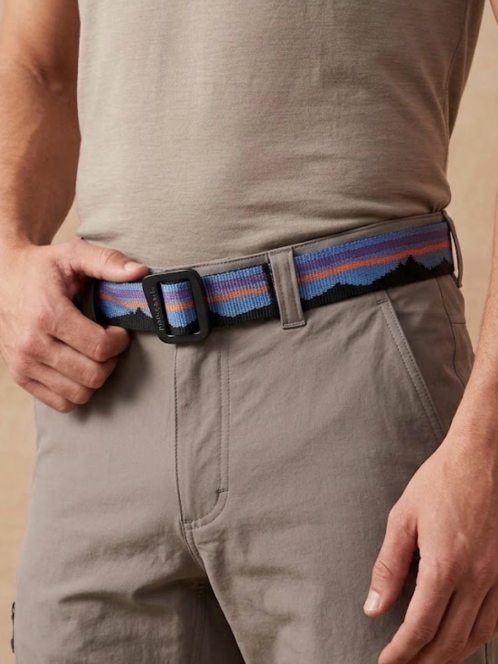 Patagonia Tech Web Belt Blue Mountain Motif - Unisex Kids / Teens 36”